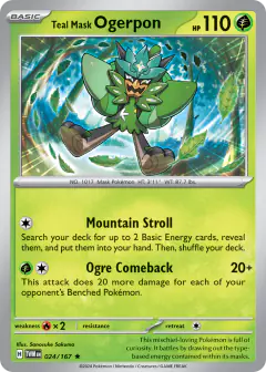Teal Mask Ogerpon Rare card from Twilight Masquerade