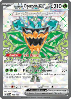 Teal Mask Ogerpon ex Ultra Rare card from Twilight Masquerade