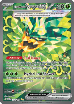 Teal Mask Ogerpon ex Special Illustration Rare card from Twilight Masquerade