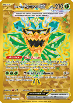 Teal Mask Ogerpon ex Hyper Rare card from Twilight Masquerade