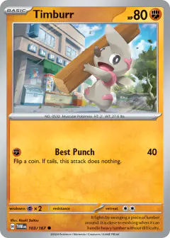 Timburr Common card from Twilight Masquerade
