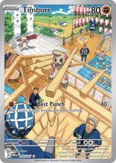 Timburr Illustration Rare card from Twilight Masquerade