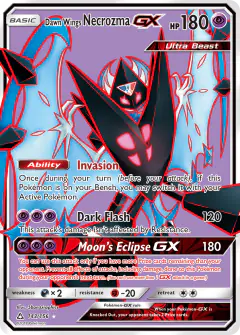Dawn Wings Necrozma-GX Rare Ultra card from Ultra Prism