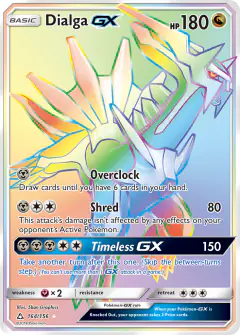 Dialga-GX Rare Rainbow card from Ultra Prism