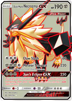 Dusk Mane Necrozma-GX Rare Ultra card from Ultra Prism