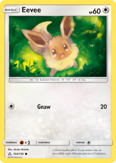 Eevee Common card from Ultra Prism