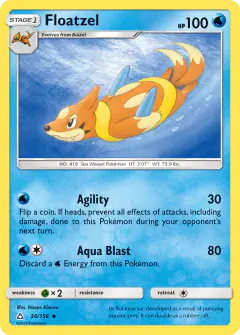 Floatzel Uncommon card from Ultra Prism