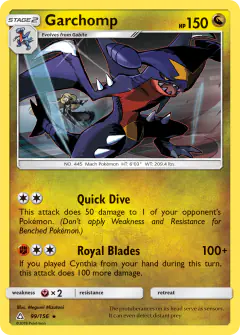 Garchomp Rare card from Ultra Prism
