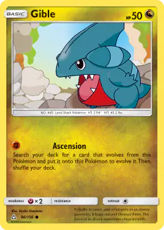 Gible Common card from Ultra Prism