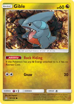 Gible Common card from Ultra Prism
