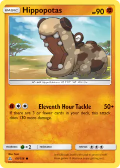 Hippopotas Common card from Ultra Prism