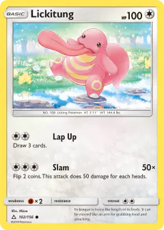 Lickitung Common card from Ultra Prism