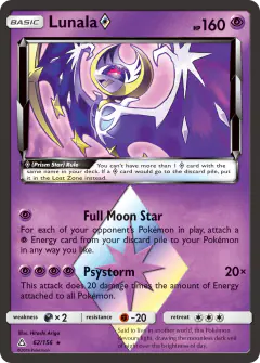 Lunala ◇ Rare Prism Star card from Ultra Prism