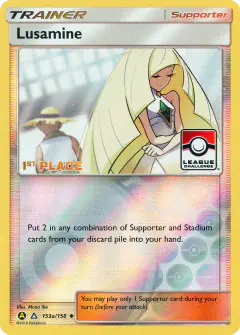 Lusamine Rare Ultra card from Ultra Prism
