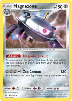 Magnezone Rare Holo card from Ultra Prism