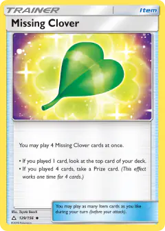 Missing Clover Uncommon card from Ultra Prism