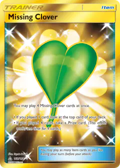 Missing Clover Rare Secret card from Ultra Prism
