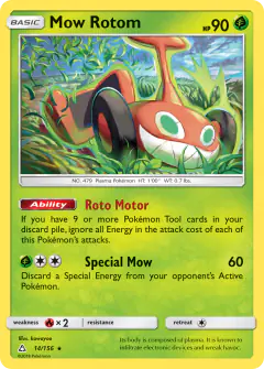Mow Rotom Rare card from Ultra Prism
