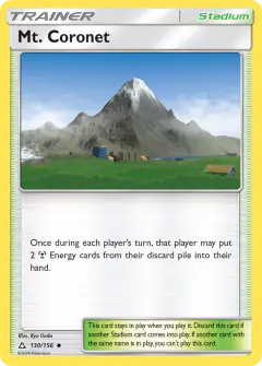 Mt. Coronet Uncommon card from Ultra Prism