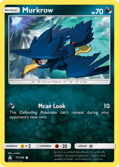 Murkrow Common card from Ultra Prism