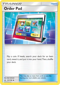 Order Pad Uncommon card from Ultra Prism