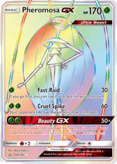 Pheromosa-GX Rare Rainbow card from Ultra Prism