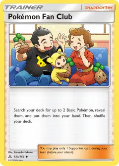 Pokémon Fan Club Uncommon card from Ultra Prism