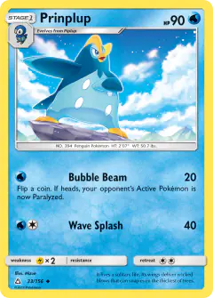 Prinplup Uncommon card from Ultra Prism