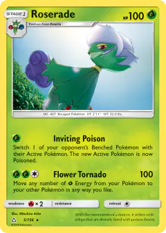 Roserade Rare card from Ultra Prism
