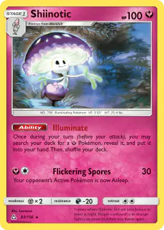 Shiinotic Rare card from Ultra Prism