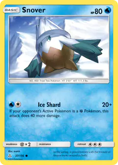 Snover Common card from Ultra Prism