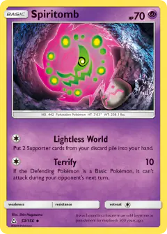 Spiritomb Uncommon card from Ultra Prism