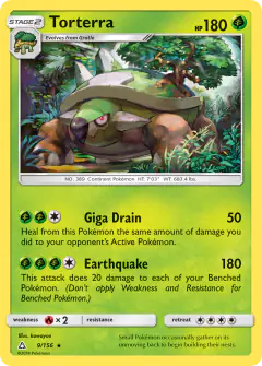 Torterra Rare Holo card from Ultra Prism