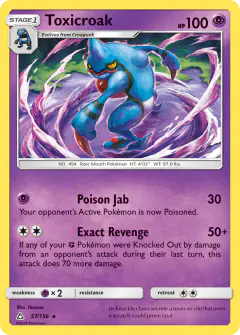 Toxicroak Rare card from Ultra Prism