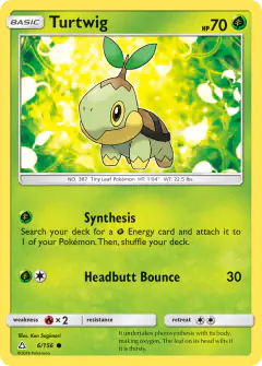 Turtwig Common card from Ultra Prism