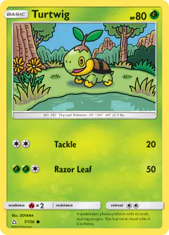 Turtwig Common card from Ultra Prism