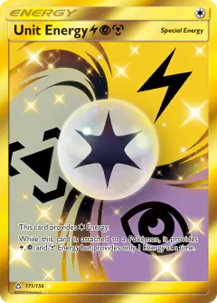 Unit Energy LightningPsychicMetal Rare Secret card from Ultra Prism