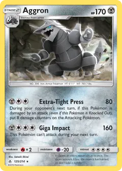 Aggron Rare card from Unbroken Bonds