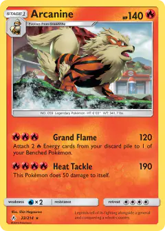 Arcanine Rare Holo card from Unbroken Bonds