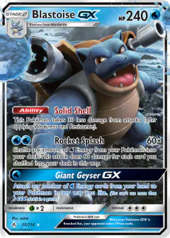 Blastoise-GX Rare Holo GX card from Unbroken Bonds