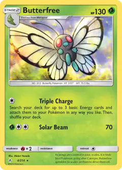 Butterfree Rare card from Unbroken Bonds