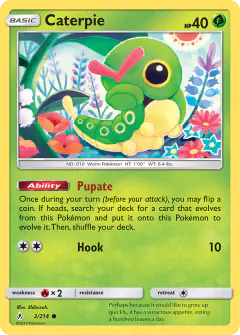 Caterpie Common card from Unbroken Bonds