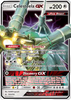 Celesteela-GX Rare Holo GX card from Unbroken Bonds