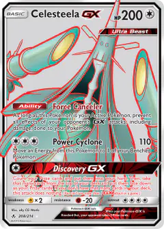 Celesteela-GX Rare Ultra card from Unbroken Bonds