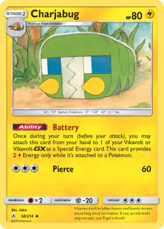 Charjabug Uncommon card from Unbroken Bonds