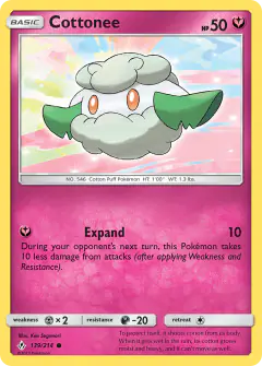 Cottonee Common card from Unbroken Bonds