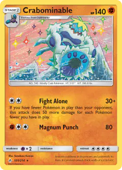 Crabominable Rare card from Unbroken Bonds