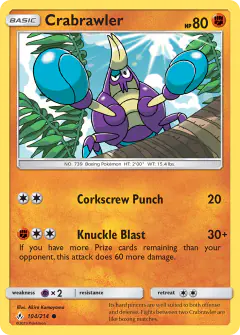 Crabrawler Common card from Unbroken Bonds