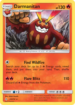 Darmanitan Rare card from Unbroken Bonds