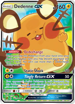 Dedenne-GX Rare Ultra card from Unbroken Bonds